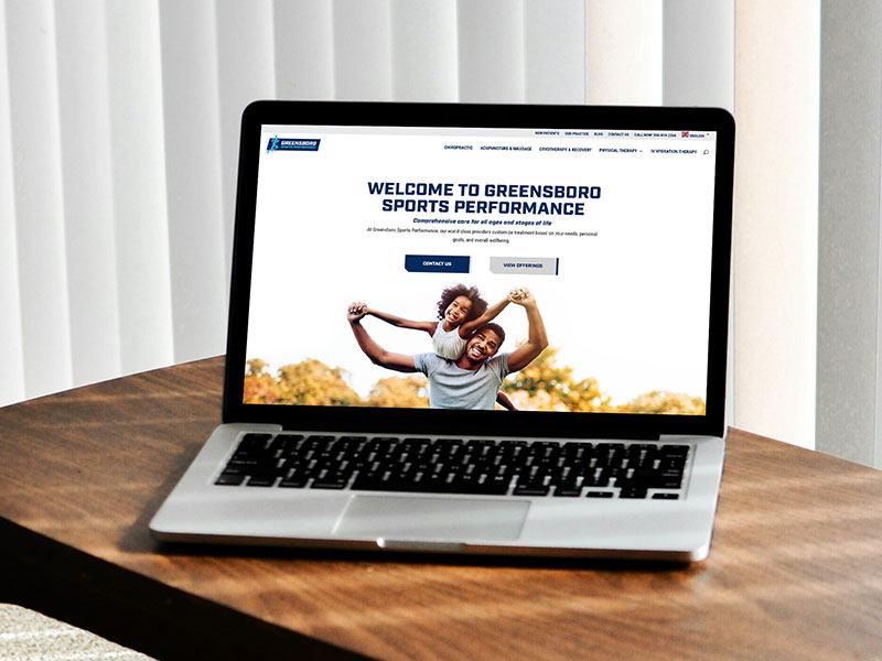 Greensboro sports performance web desing and development