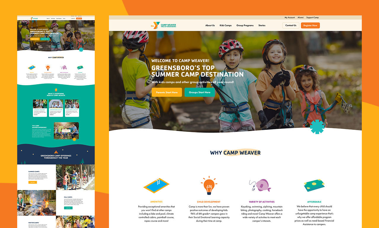 YMCA Camp Weaver — WordPress & Divi Website Design